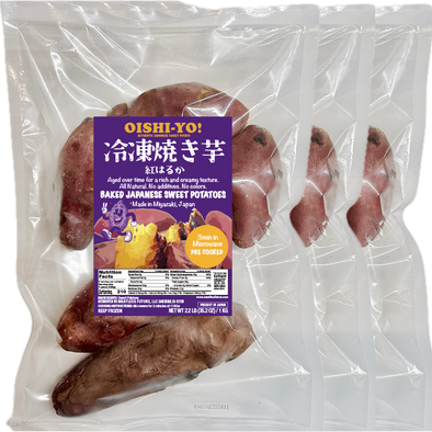 OISHI-YO! 冷凍熟成焼き芋 無添加 紅はるか (宮崎産)1kg x3
